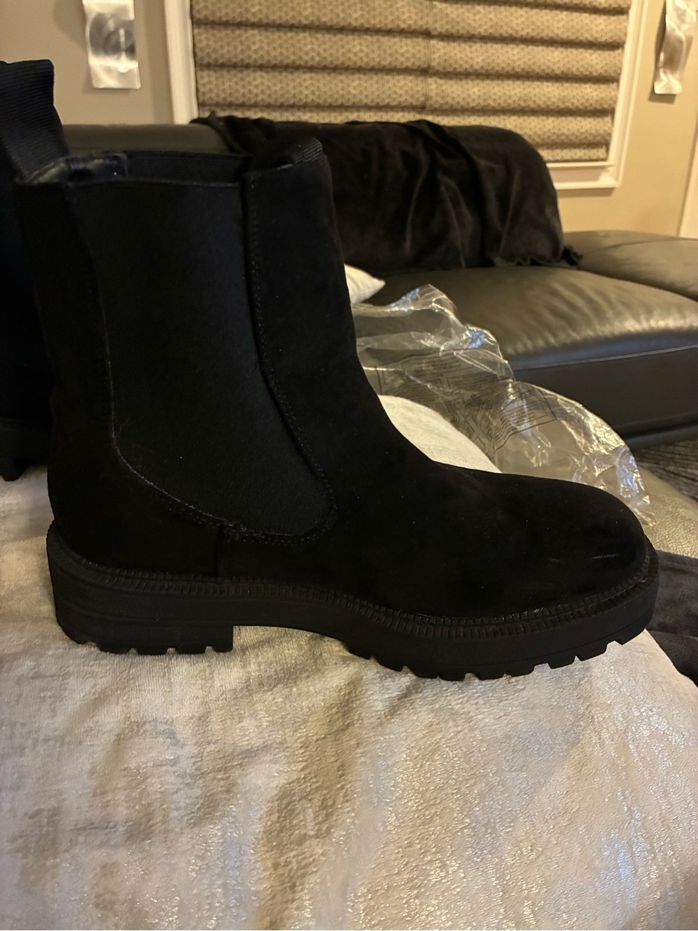 Sincerely Jules Black Chelsea Platform Ankle Boots
